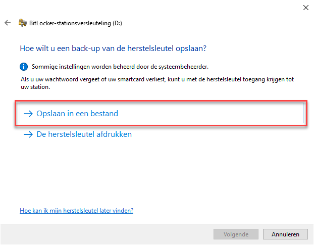 opslaan in een bestand