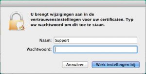 naam en wachtwoord invullen