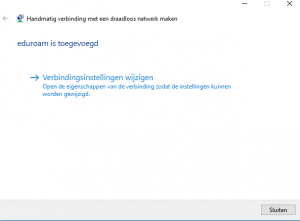 verbindingsinstellingen wijzigen