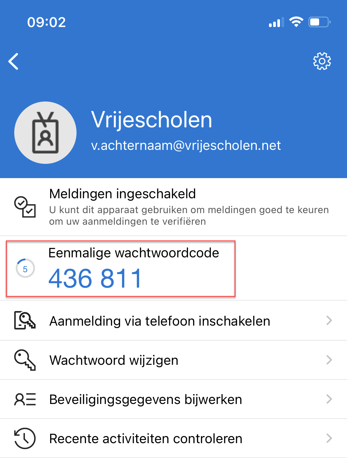 wachtwoordcode mobiel