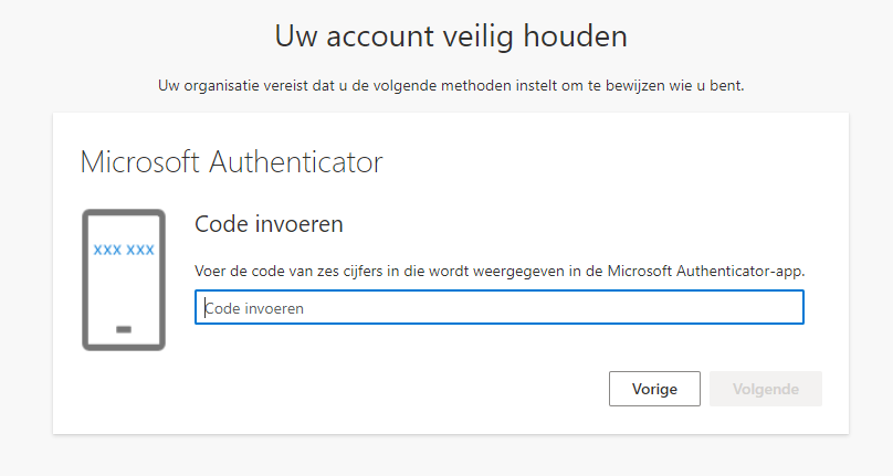 invoeren wachtwoordcode browser