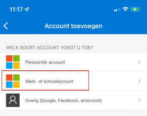 werk- of schoolaccount toevoegen