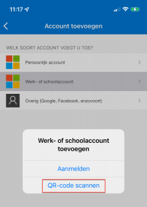 tik op qr code scannen