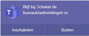 Teams bureabladmeldingen