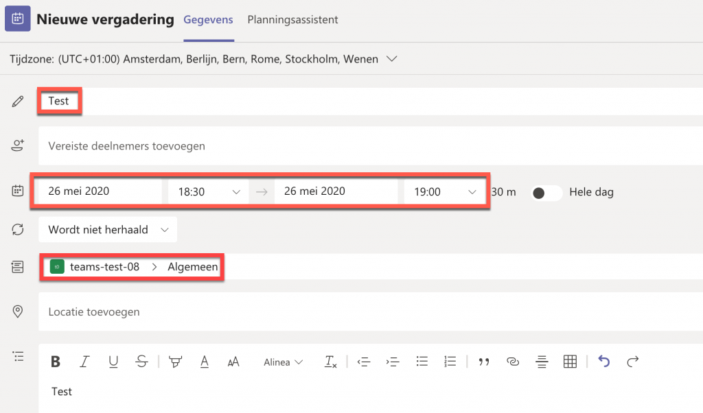 afspraak plannen