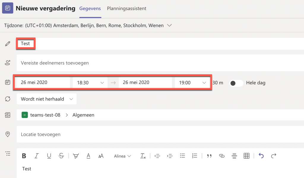 afspraak plannen