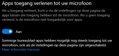 Microfoon aan